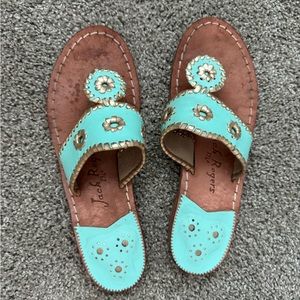 Jack Rogers turquoise and gold - too big for me!!